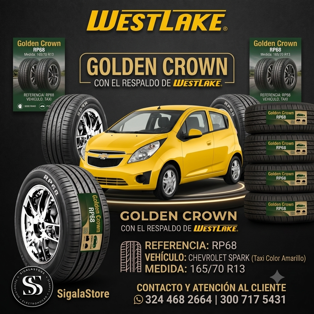 LLANTA 165/70R13 TAXI GOLDEN CROWN RP68